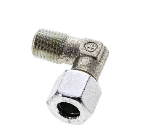 10L & M14x1.5 (con) Zink plated Steel Elbow Cutting Fitting with Male Threads 315 bar ISO 8434-1