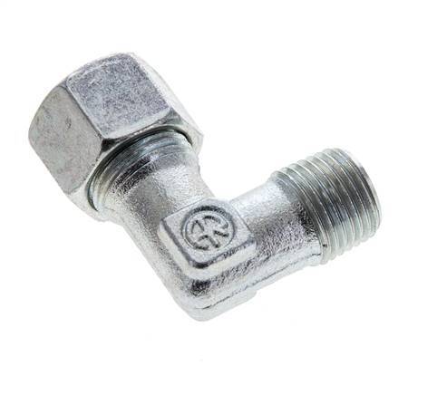 12L & M16x1.5 (con) Zink plated Steel Elbow Cutting Fitting with Male Threads 315 bar ISO 8434-1