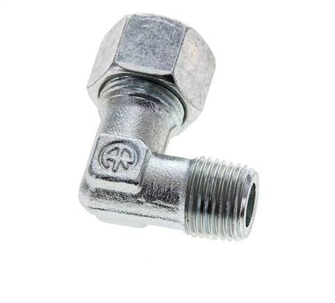 12L & M16x1.5 (con) Zink plated Steel Elbow Cutting Fitting with Male Threads 315 bar ISO 8434-1
