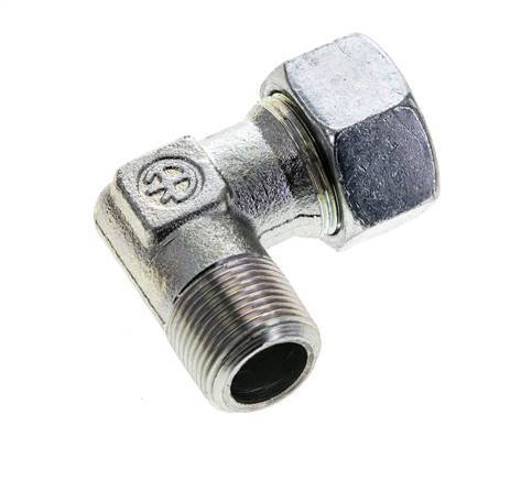 18L & M22x1.5 (con) Zink plated Steel Elbow Cutting Fitting with Male Threads 315 bar ISO 8434-1