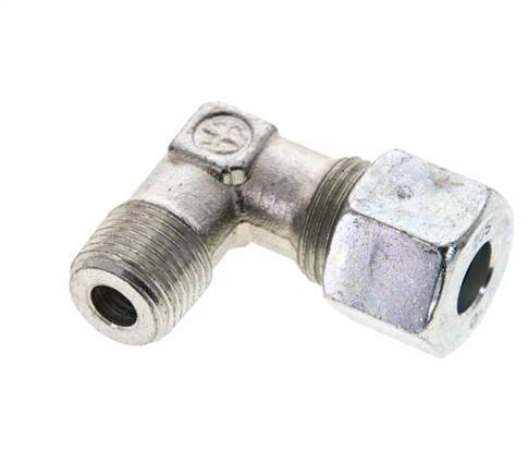 10S & M16x1.5 (con) Zink plated Steel Elbow Cutting Fitting with Male Threads 630 bar ISO 8434-1