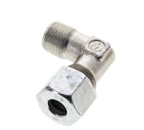 10S & M16x1.5 (con) Zink plated Steel Elbow Cutting Fitting with Male Threads 630 bar ISO 8434-1
