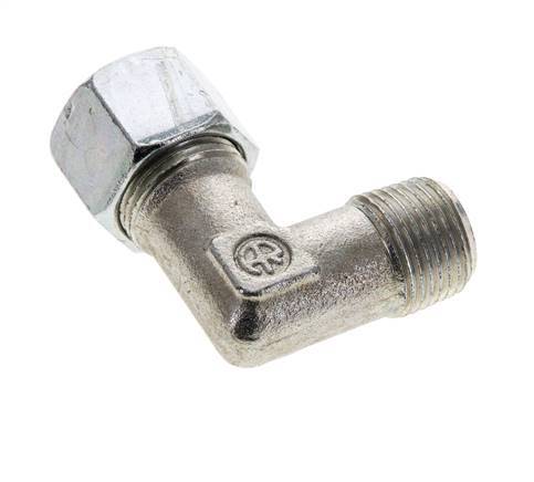 12S & M18x1.5 (con) Zink plated Steel Elbow Cutting Fitting with Male Threads 630 bar ISO 8434-1