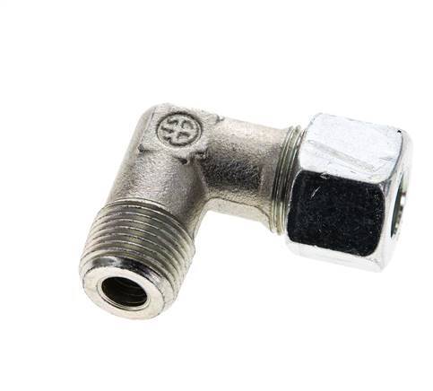 12S & M18x1.5 (con) Zink plated Steel Elbow Cutting Fitting with Male Threads 630 bar ISO 8434-1