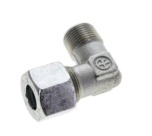 14S & M20x1.5 (con) Zink plated Steel Elbow Cutting Fitting with Male Threads 630 bar ISO 8434-1