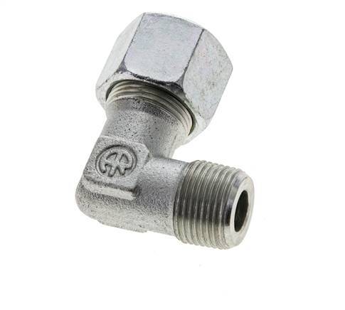 14S & M20x1.5 (con) Zink plated Steel Elbow Cutting Fitting with Male Threads 630 bar ISO 8434-1