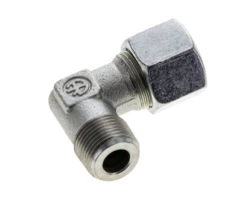 14S & M20x1.5 (con) Zink plated Steel Elbow Cutting Fitting with Male Threads 630 bar ISO 8434-1
