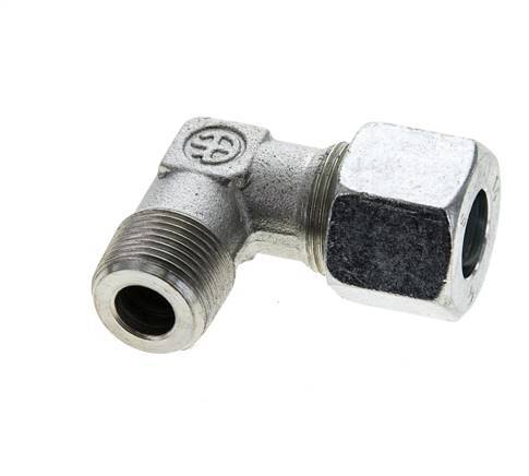 14S & M20x1.5 (con) Zink plated Steel Elbow Cutting Fitting with Male Threads 630 bar ISO 8434-1