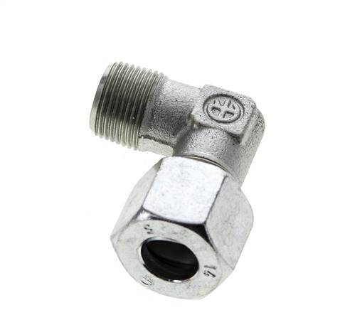 14S & M20x1.5 (con) Zink plated Steel Elbow Cutting Fitting with Male Threads 630 bar ISO 8434-1