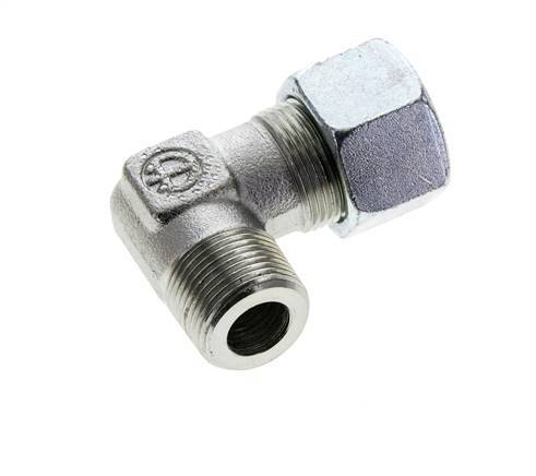 16S & M22x1.5 (con) Zink plated Steel Elbow Cutting Fitting with Male Threads 400 bar ISO 8434-1