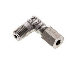 4LL & M8x1 (con) Stainless Steel Elbow Cutting Fitting with Male Threads 100 bar ISO 8434-1