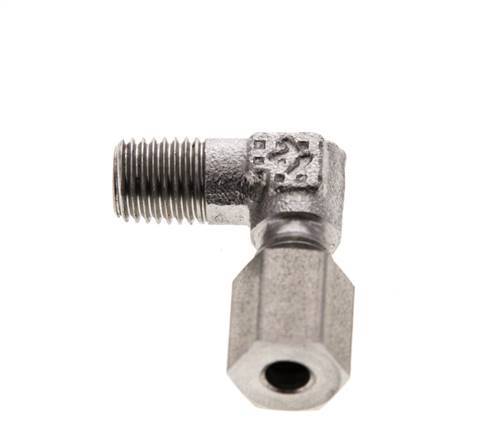 4LL & M8x1 (con) Stainless Steel Elbow Cutting Fitting with Male Threads 100 bar ISO 8434-1