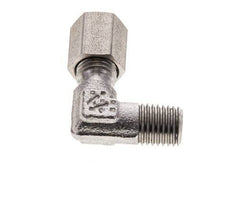 4LL & M8x1 (con) Stainless Steel Elbow Cutting Fitting with Male Threads 100 bar ISO 8434-1