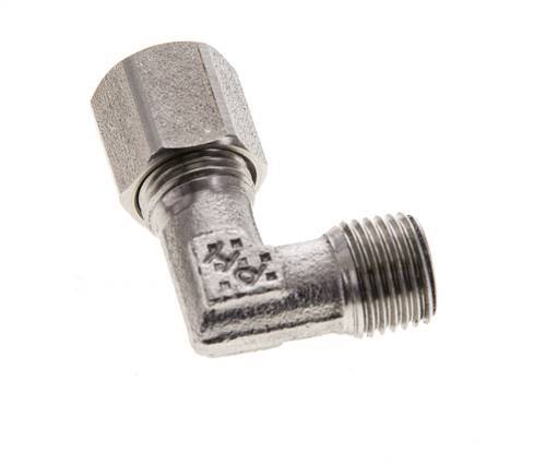6LL & M10x1 (con) Stainless Steel Elbow Cutting Fitting with Male Threads 100 bar ISO 8434-1