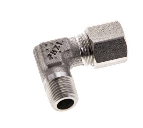 8LL & M10x1 (con) Stainless Steel Elbow Cutting Fitting with Male Threads 100 bar ISO 8434-1