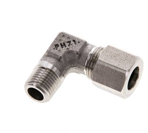 8LL & M10x1 (con) Stainless Steel Elbow Cutting Fitting with Male Threads 100 bar ISO 8434-1