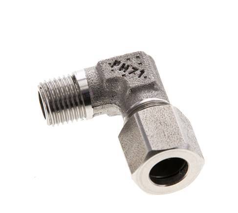8LL & M10x1 (con) Stainless Steel Elbow Cutting Fitting with Male Threads 100 bar ISO 8434-1