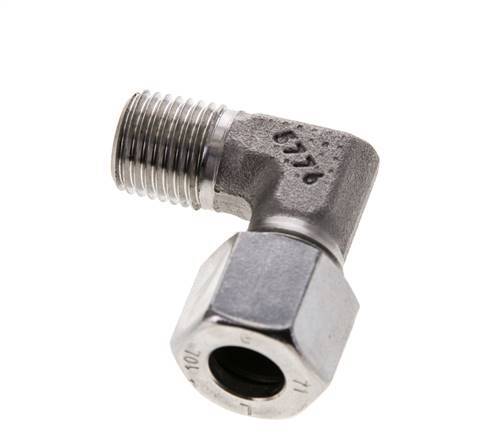 10L & M14x1.5 (con) Stainless Steel Elbow Cutting Fitting with Male Threads 315 bar ISO 8434-1