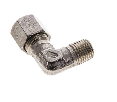 8S & M14x1.5 (con) Stainless Steel Elbow Cutting Fitting with Male Threads 630 bar ISO 8434-1