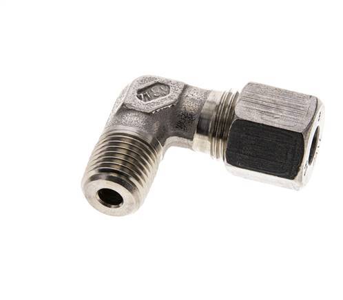 8S & M14x1.5 (con) Stainless Steel Elbow Cutting Fitting with Male Threads 630 bar ISO 8434-1