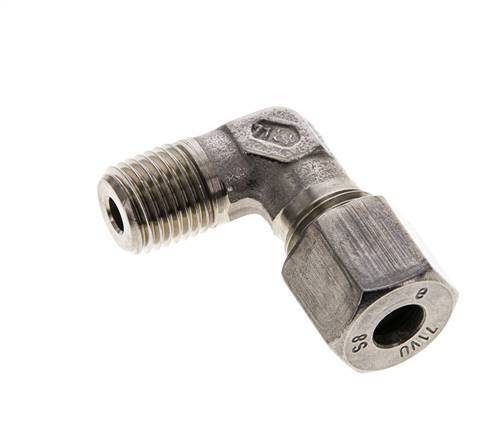 8S & M14x1.5 (con) Stainless Steel Elbow Cutting Fitting with Male Threads 630 bar ISO 8434-1