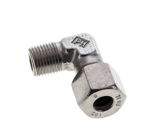 10S & M16x1.5 (con) Stainless Steel Elbow Cutting Fitting with Male Threads 630 bar ISO 8434-1