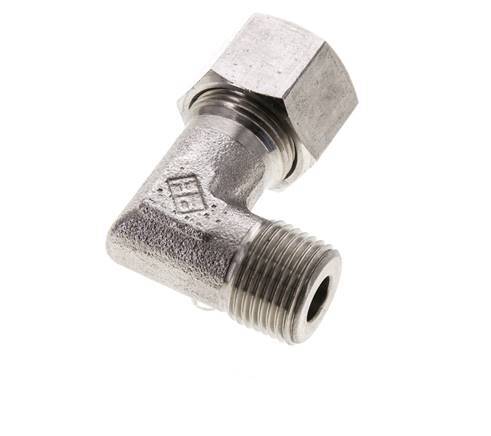12S & M18x1.5 (con) Stainless Steel Elbow Cutting Fitting with Male Threads 630 bar ISO 8434-1