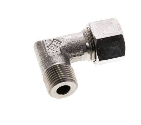 12S & M18x1.5 (con) Stainless Steel Elbow Cutting Fitting with Male Threads 630 bar ISO 8434-1