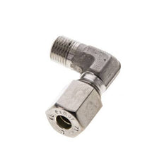 6L & M10x1 (con) Stainless Steel Elbow Compression Fitting with Male Threads 315 bar ISO 8434-1