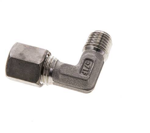 6S & M12x1.5 (con) Stainless Steel Elbow Compression Fitting with Male Threads 500 bar ISO 8434-1