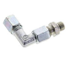 6L & M10x1 Zink plated Steel Elbow Cutting Fitting with Male Threads 315 bar Adjustable ISO 8434-1