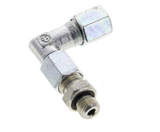 6L & M10x1 Zink plated Steel Elbow Cutting Fitting with Male Threads 315 bar Adjustable ISO 8434-1