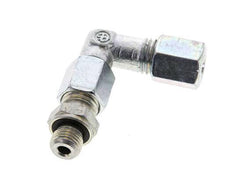 6L & M10x1 Zink plated Steel Elbow Cutting Fitting with Male Threads 315 bar Adjustable ISO 8434-1