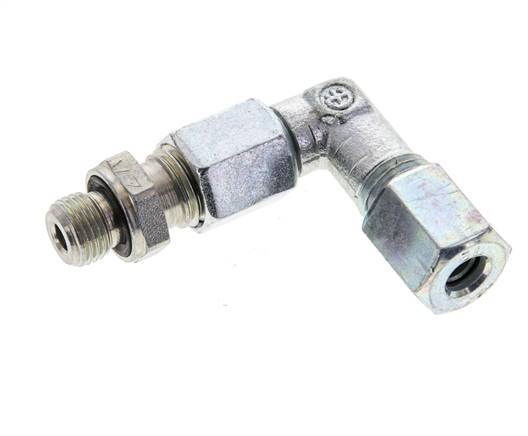 6L & M10x1 Zink plated Steel Elbow Cutting Fitting with Male Threads 315 bar Adjustable ISO 8434-1