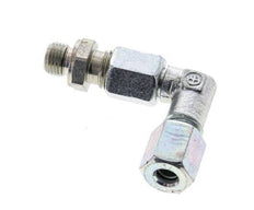 6L & M10x1 Zink plated Steel Elbow Cutting Fitting with Male Threads 315 bar Adjustable ISO 8434-1