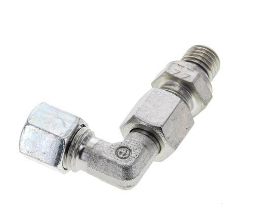 8L & M12x1.5 Zink plated Steel Elbow Cutting Fitting with Male Threads 315 bar Adjustable ISO 8434-1