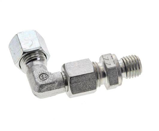 8L & M12x1.5 Zink plated Steel Elbow Cutting Fitting with Male Threads 315 bar Adjustable ISO 8434-1