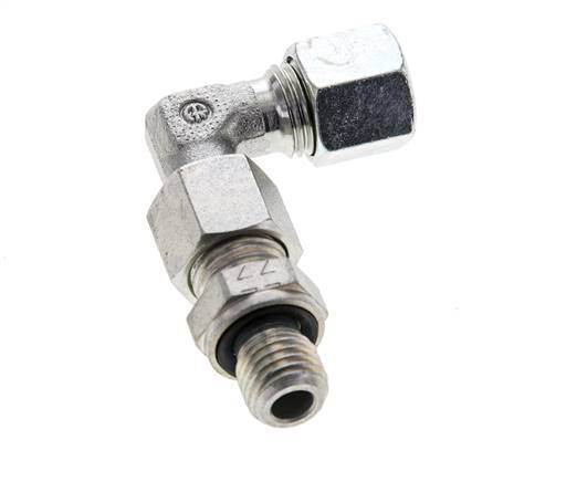8L & M12x1.5 Zink plated Steel Elbow Cutting Fitting with Male Threads 315 bar Adjustable ISO 8434-1