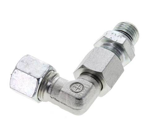 10L & M14x1.5 Zink plated Steel Elbow Cutting Fitting with Male Threads 315 bar Adjustable ISO 8434-1