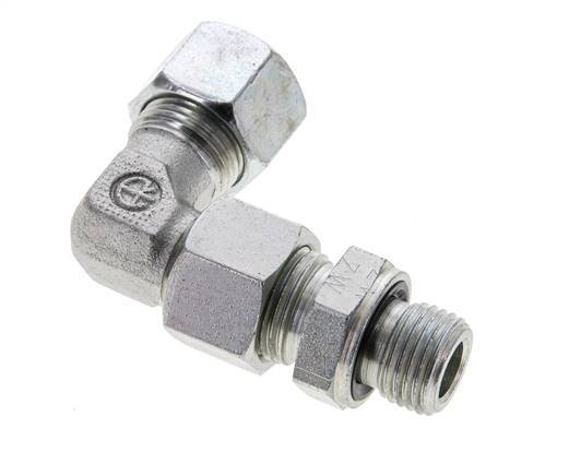 12L & M16x1.5 Zink plated Steel Elbow Cutting Fitting with Male Threads 315 bar Adjustable ISO 8434-1