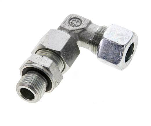 12L & M16x1.5 Zink plated Steel Elbow Cutting Fitting with Male Threads 315 bar Adjustable ISO 8434-1