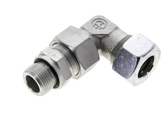18L & M22x1.5 Zink plated Steel Elbow Cutting Fitting with Male Threads 315 bar Adjustable ISO 8434-1