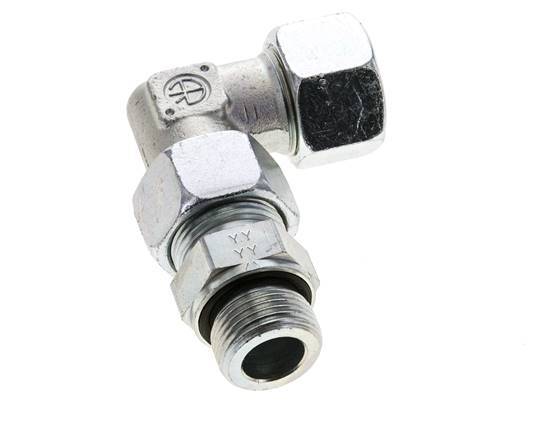 20S & M27x2 Zink plated Steel Elbow Cutting Fitting with Male Threads 400 bar Adjustable ISO 8434-1