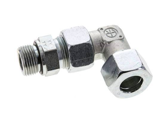 20S & M27x2 Zink plated Steel Elbow Cutting Fitting with Male Threads 400 bar Adjustable ISO 8434-1