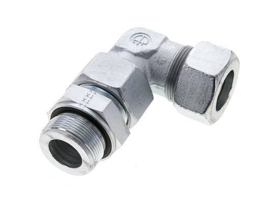 30S & M42x2 Zink plated Steel Elbow Cutting Fitting with Male Threads 400 bar Adjustable ISO 8434-1