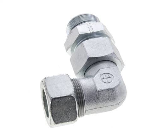 30S & M42x2 Zink plated Steel Elbow Cutting Fitting with Male Threads 400 bar Adjustable ISO 8434-1