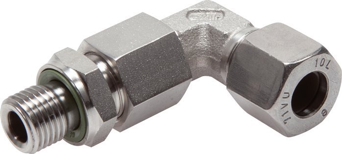 30S & M42x2 Stainless Steel Elbow Cutting Fitting with Male Threads 400 bar Adjustable ISO 8434-1