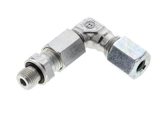 6L & G1/8'' Zink plated Steel Elbow Cutting Fitting with Male Threads 315 bar Adjustable ISO 8434-1