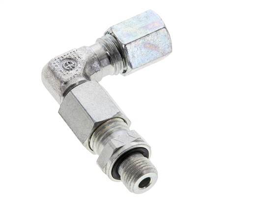 6L & G1/8'' Zink plated Steel Elbow Cutting Fitting with Male Threads 315 bar Adjustable ISO 8434-1