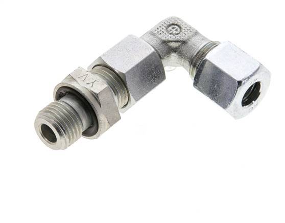 8L & G1/4'' Zink plated Steel Elbow Cutting Fitting with Male Threads 315 bar Adjustable ISO 8434-1